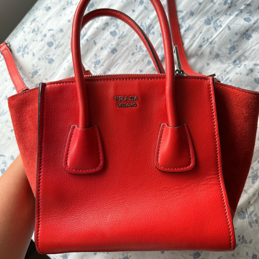 Prada Glace Calf Twin Pocket Tote- Pristine Condition - Picture 2 of 5